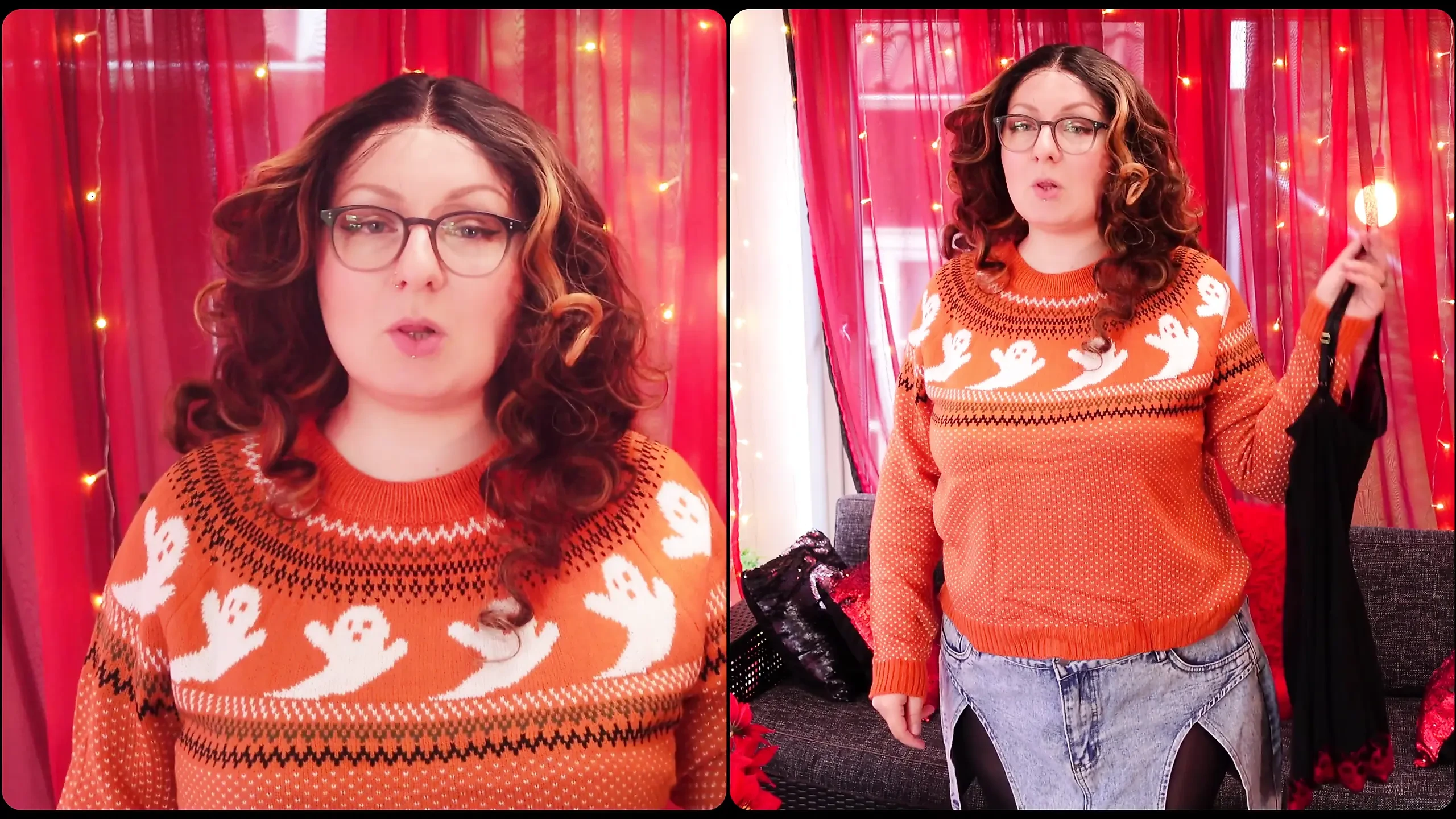 Try on Haul: See Through Transparent Dress and Shiny Pantyhose. Arya Grander